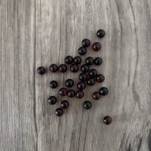 perles 6 mm ambre cognac qualité extra