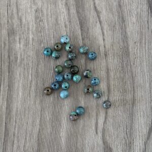 Véritables turquoise bleue d'hubei perles 3/4 mm à l'unité
