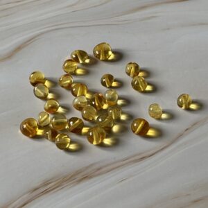 perles 6 mm ambre jaune qualité extra