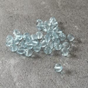 Perles 5 mm topaze bleue véritable pour création lithothérapie