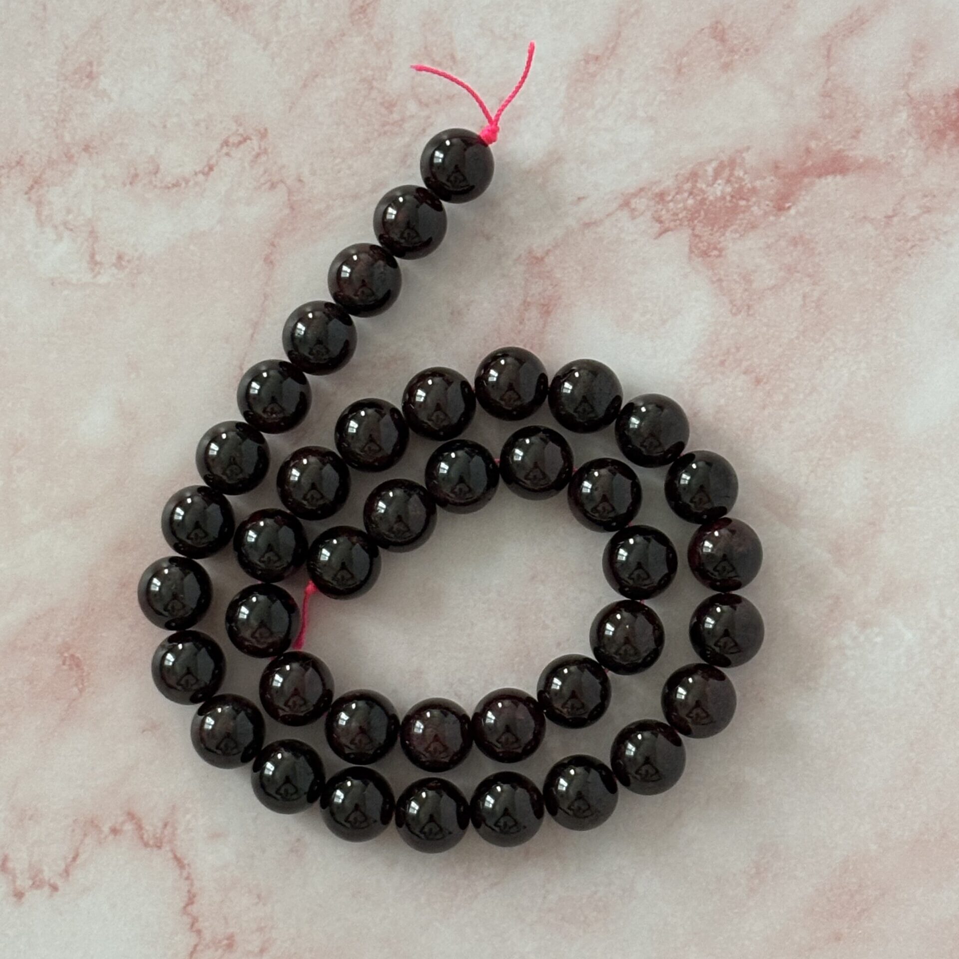 Perles grenat foncé 10 mm pour création de bijoux