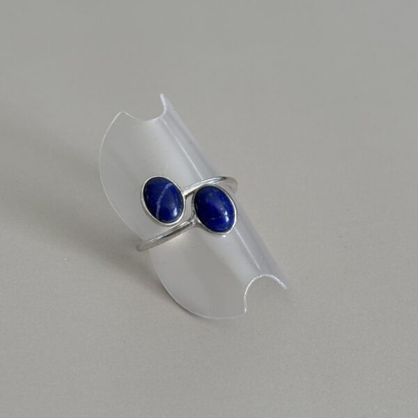 Bijou en argent ajustable avec lapis lazuli naturel