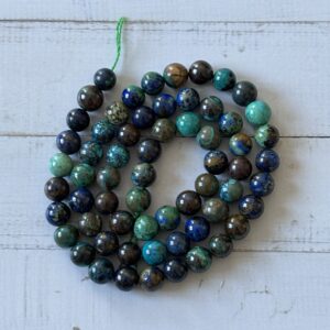 perles-azurite-malachite-6mm-naturelles-pour-bijoux-lithothérapie