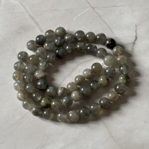 Perles de labradorite véritable 6 mm, pierre de protection et d’intuition en lthotherapie