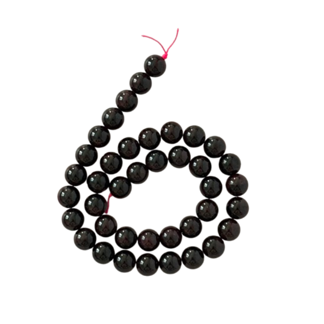 Perles rondes grenat 10 mm pierre naturelle