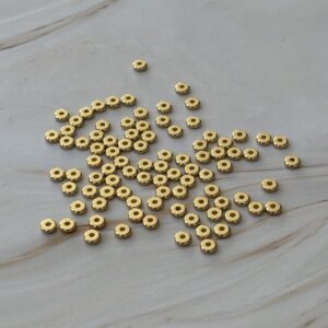 Rondelle en acier plaqué or 3 mm pour bijoux et créations DIY