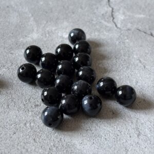 Perles œil de faucon bleu naturel 10 mm