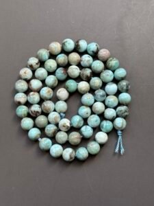 Perles Larimar naturelles bleues 6 mm pour bracelets et bijoux artisanaux