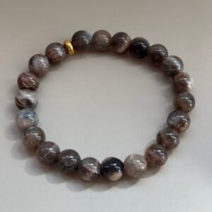 bracelet pierre de lune noire lithothérapie protection et ancrage