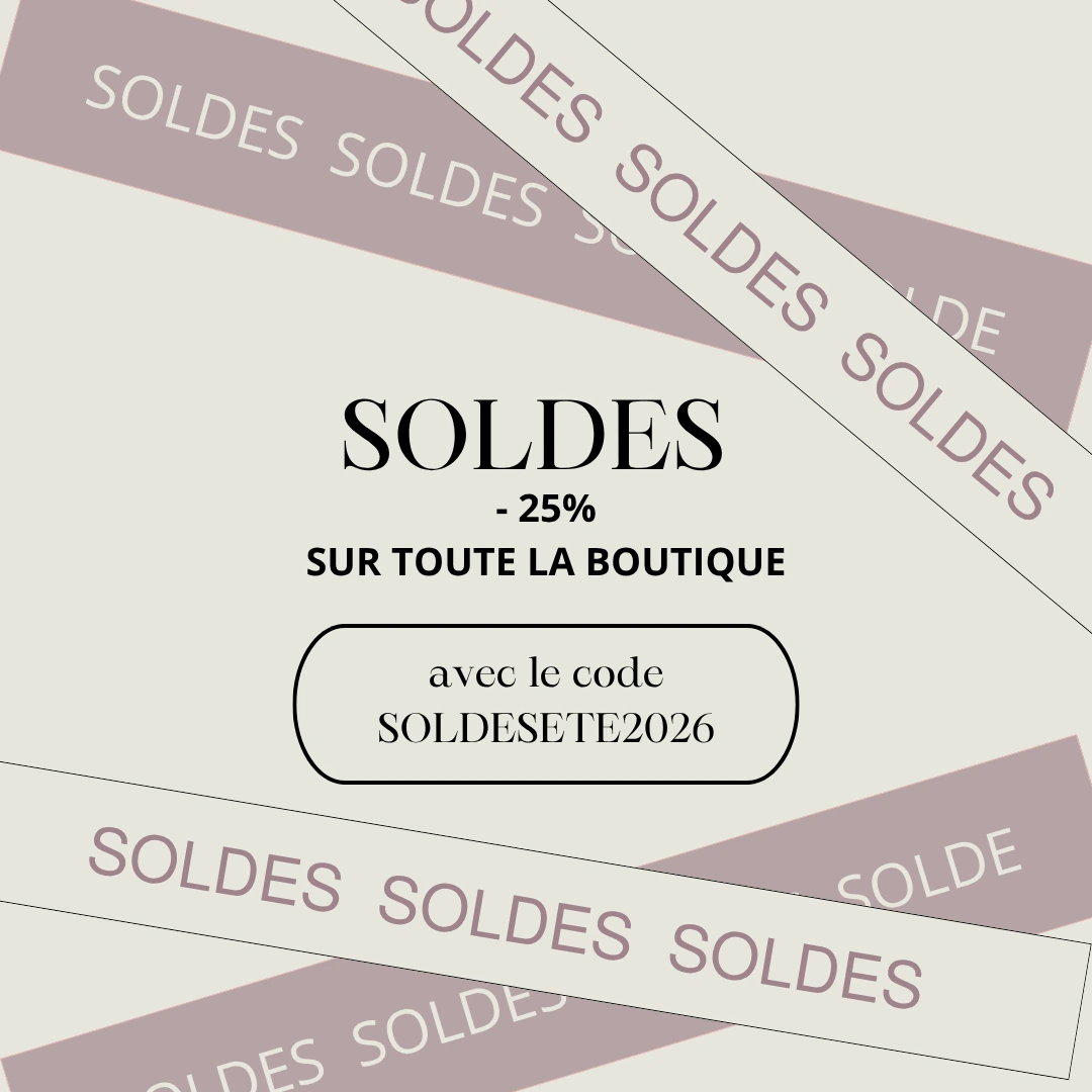 Soldes été 2026 bijoux en pierres naturelles avec remise de 25 pour cent sur toute la boutique