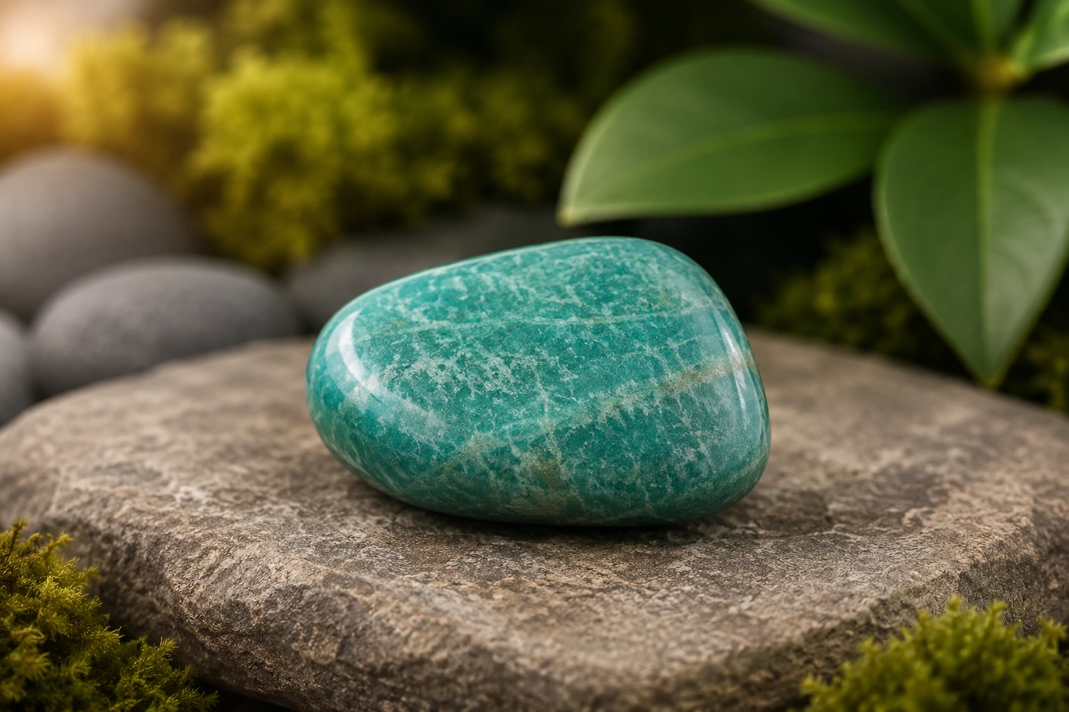 Pierre amazonite naturelle vert turquoise – bienfaits de l'amazonite, harmonie et communication