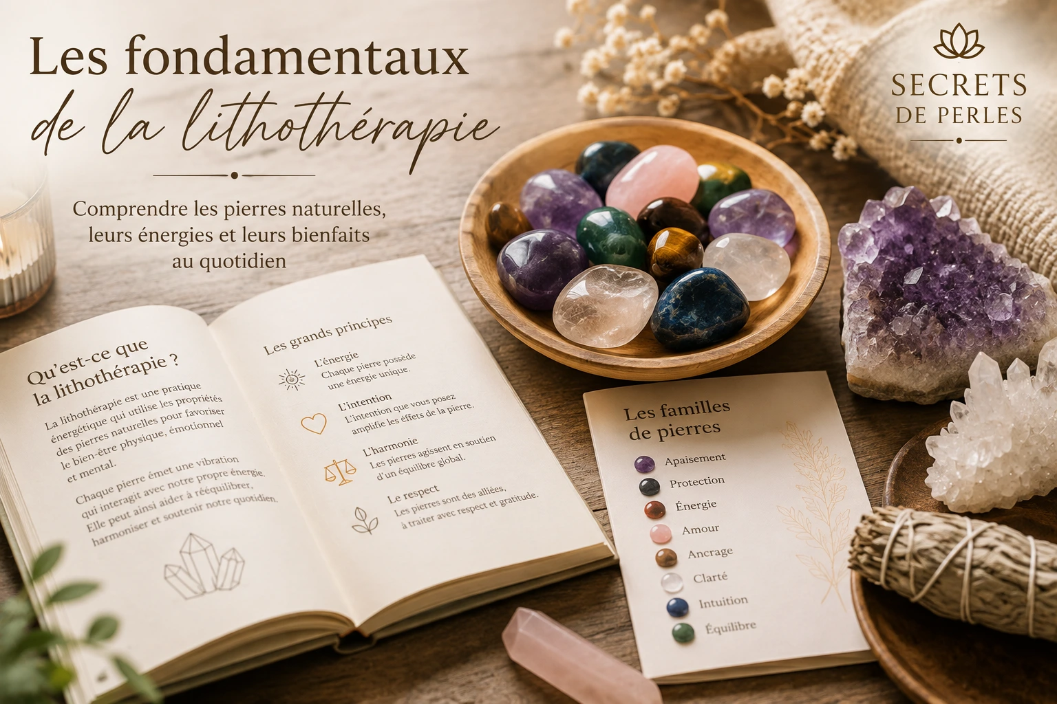 FONDAMENTAUX DE LA LITHOTHERAPIE Fondamentaux de la lithothérapie avec pierres naturelles et cristaux
