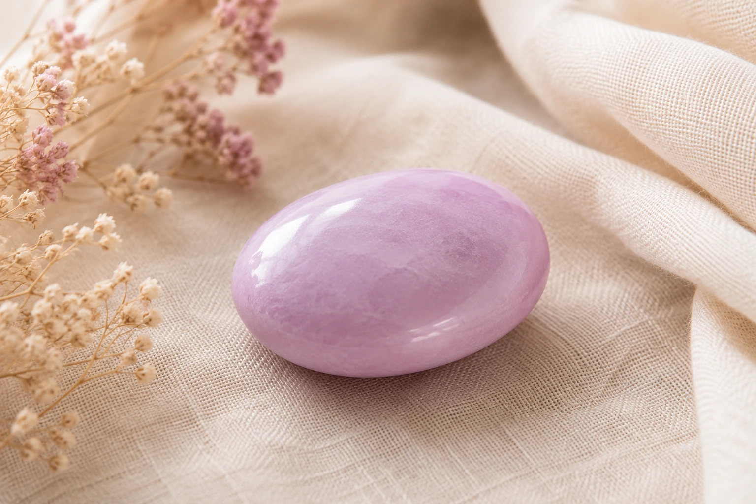 Kunzite naturelle rose à lilas – pierre fine aux reflets délicats