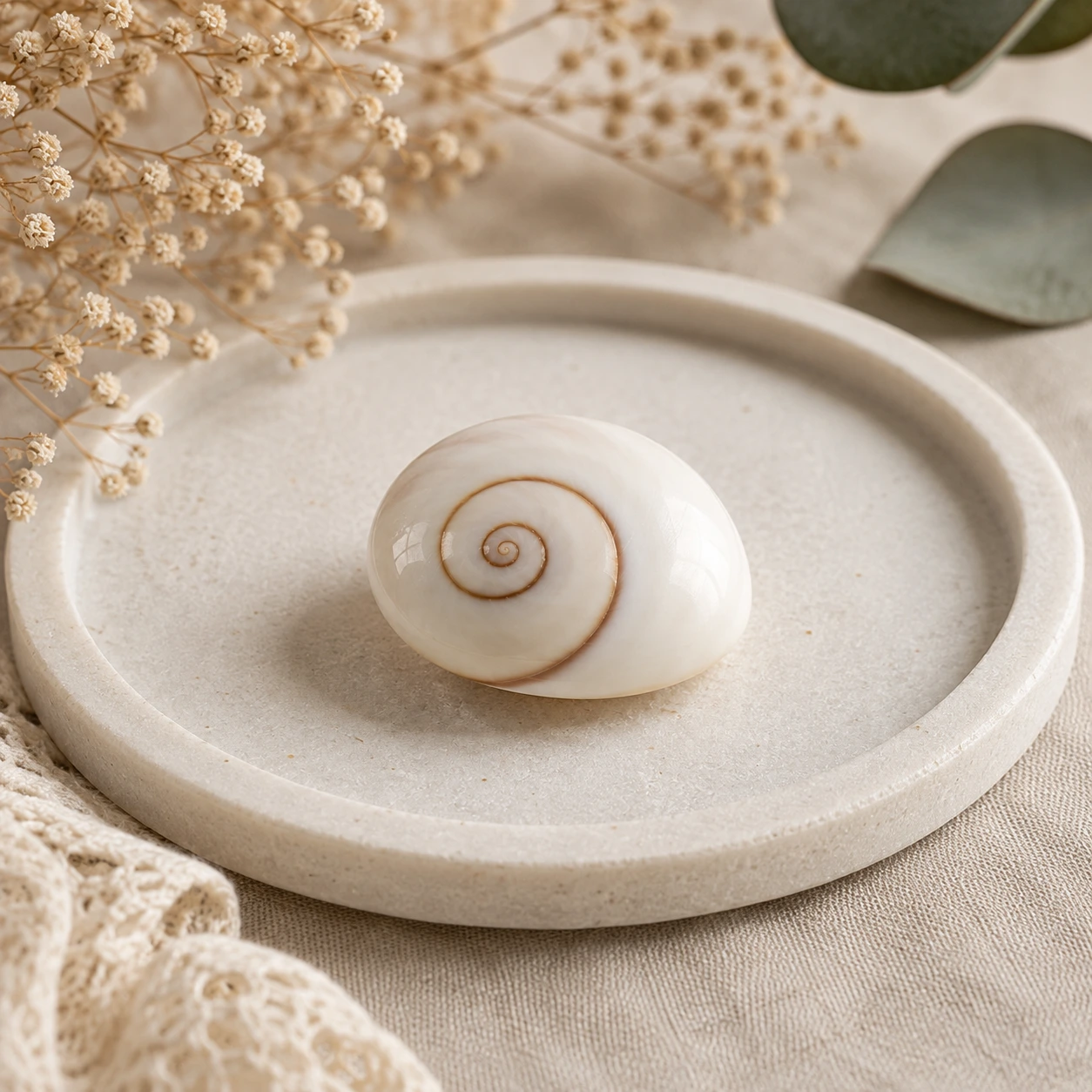 Pierre Œil de Sainte-Lucie naturelle aux motifs circulaires caractéristiques