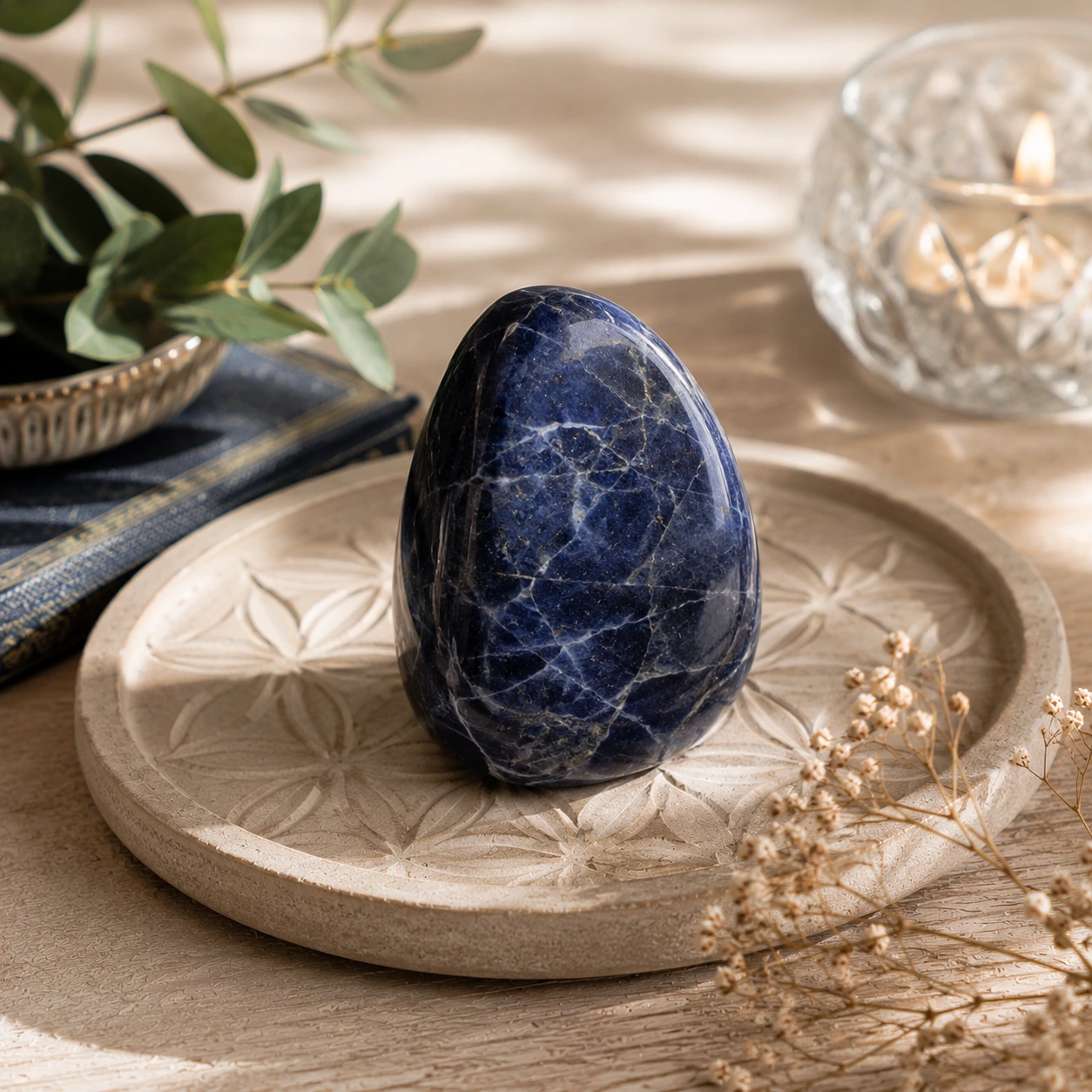 Saphir naturel bleu, pierre précieuse aux nuances profondes et à l’éclat lumineux