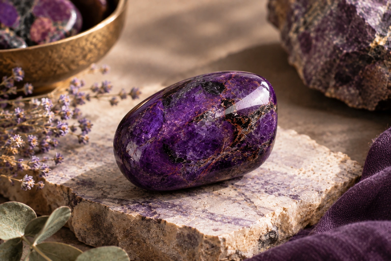 Sugilite naturelle violette – pierre fine du Guide des pierres