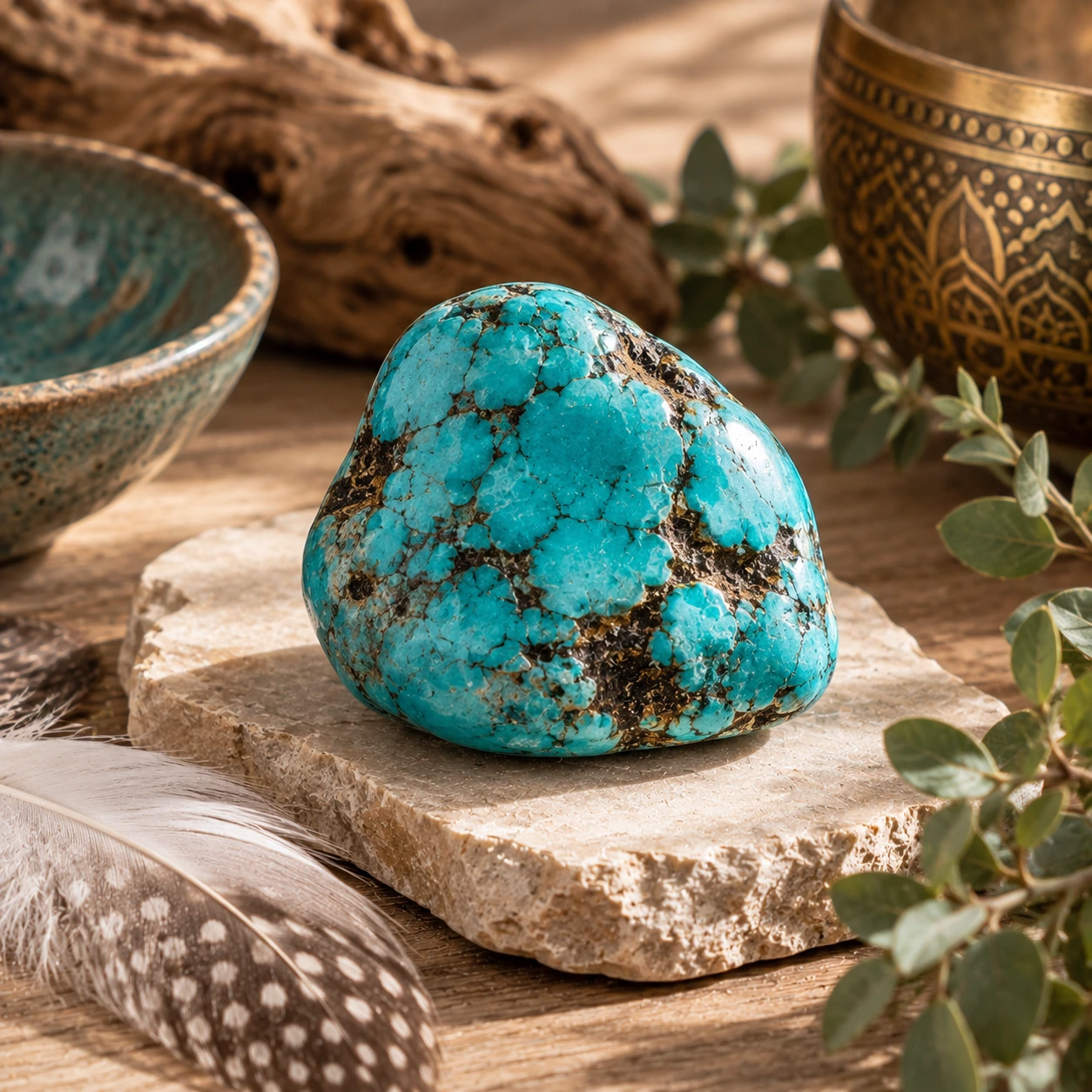 TURQUOISE - GUIDE Turquoise naturelle bleue et verte – pierre du Guide des pierres