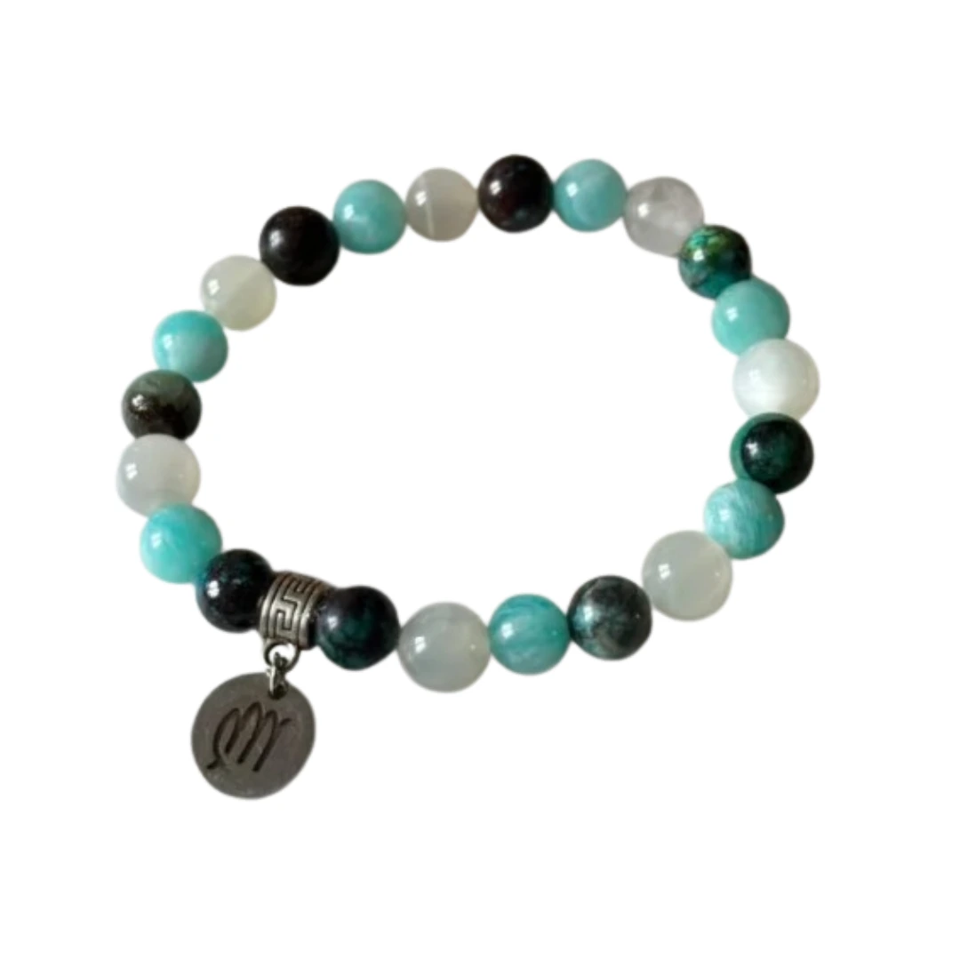 Bracelet du zodiaque Vierge en pierres naturelles
