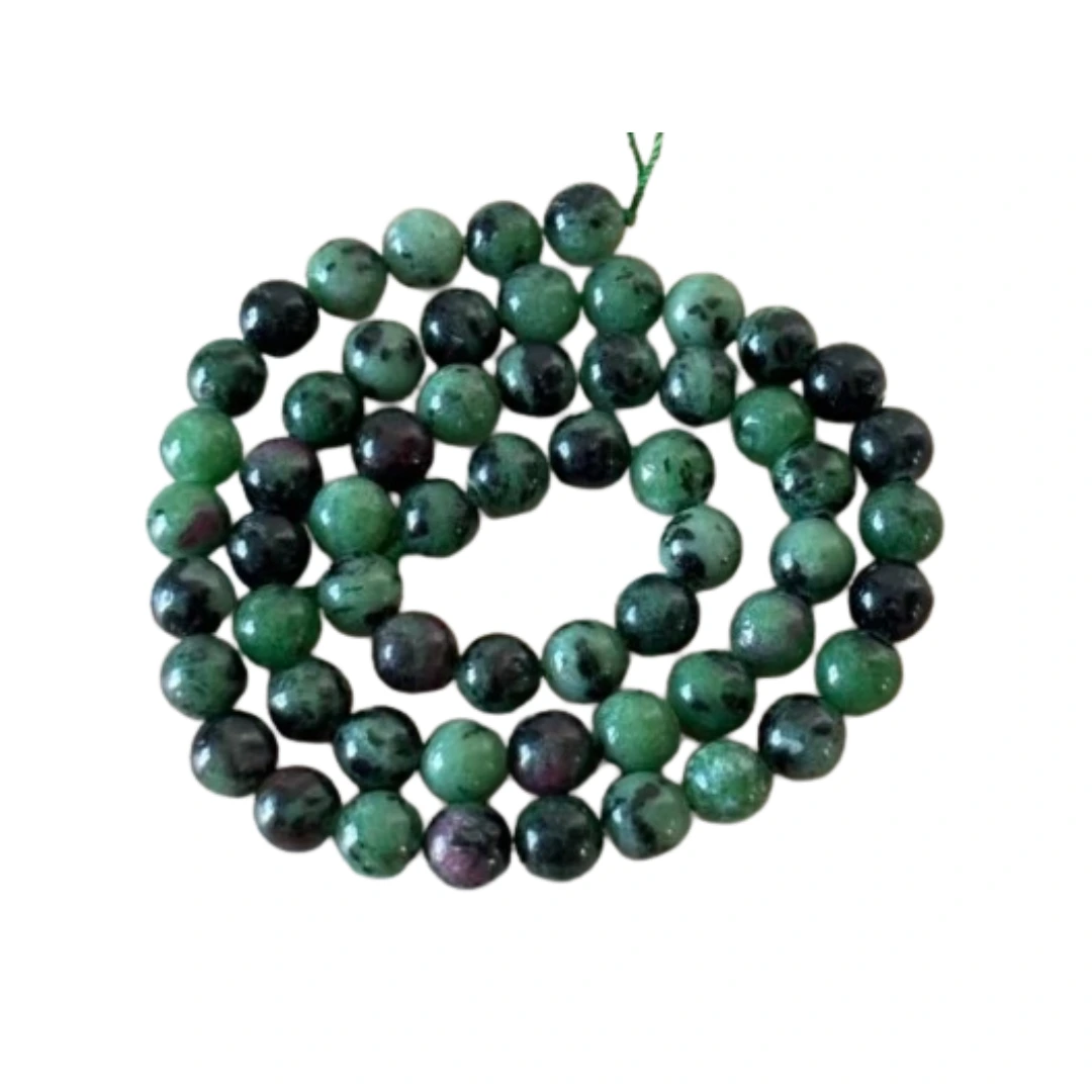 Perles de rubis zoïsite naturelles pour création de bijoux en pierre naturelle